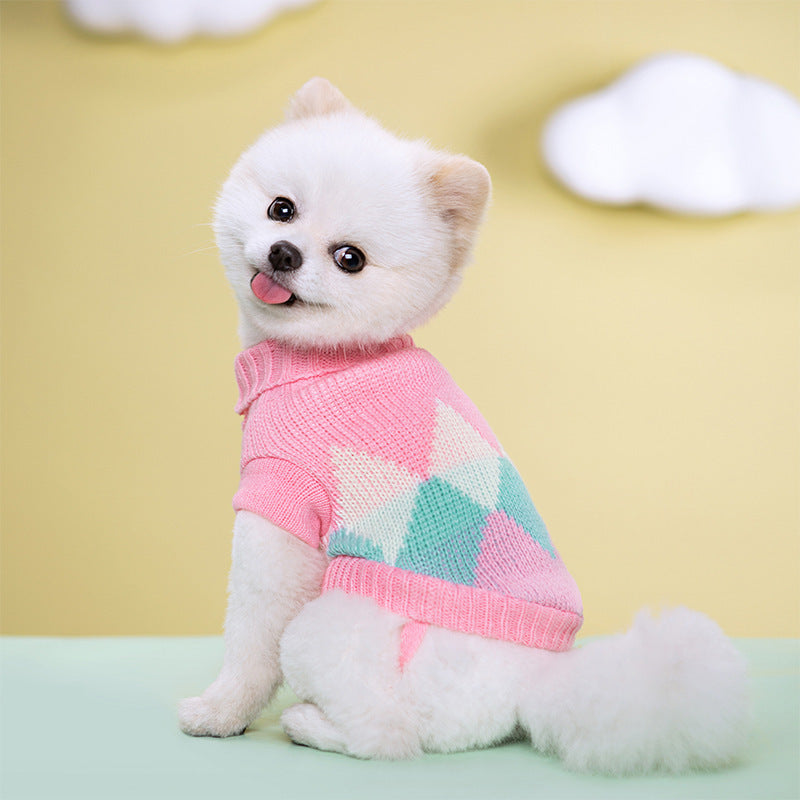 Warm Striped Floral Sweater Elastic